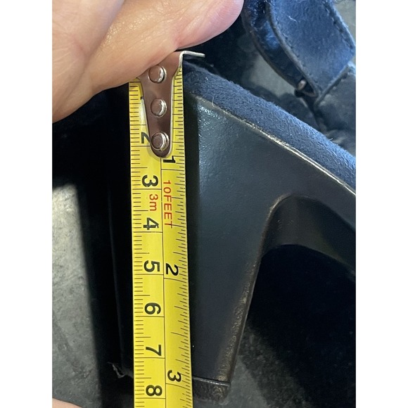 Croft & Barrow Sandals Womens 7M‎ Blue Shay Straps Suede Ortholite Heels - Picture 7 of 9